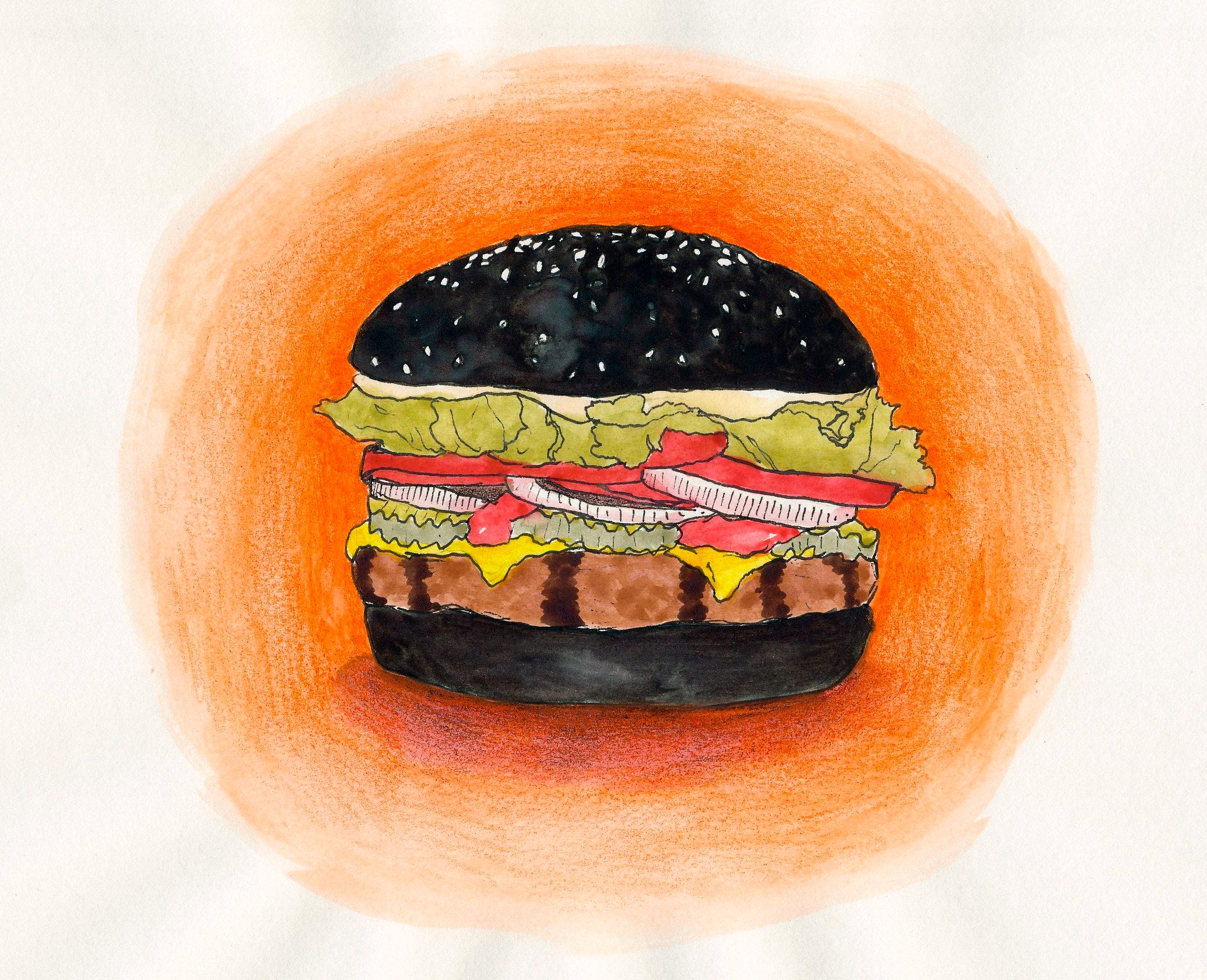 Halloween burger